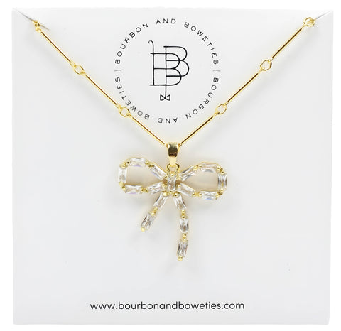The Rhinestone Bow Necklace