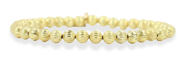 Stacker Stretch Bracelet - Gold Textured