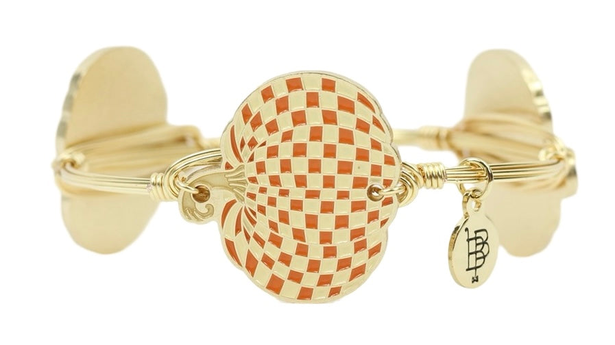 The Checkered Pumpkin Bangle Bracelet - Orange