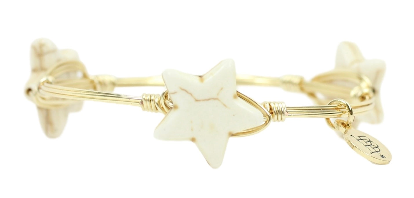 White Star Bangle Bracelet