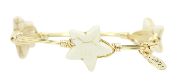 White Star Bangle Bracelet