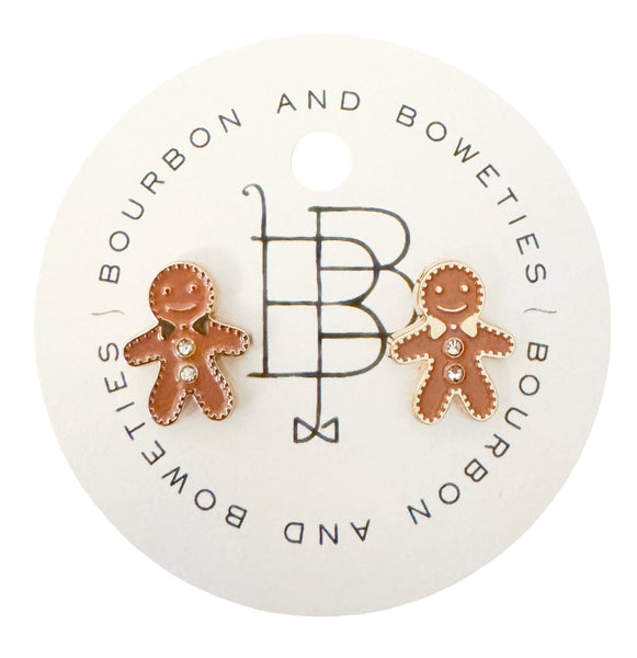 Gingerbread Man Stud Earring