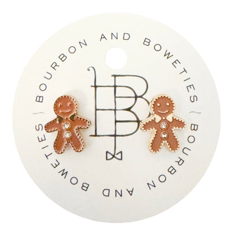 Gingerbread Man Stud Earring