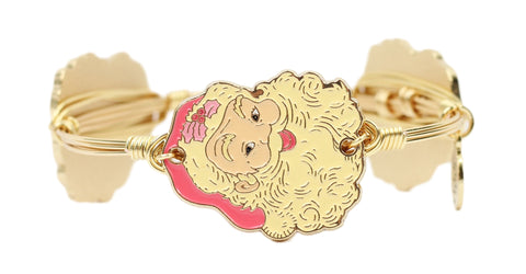 Retro Santa Bangle Bracelet - Pink