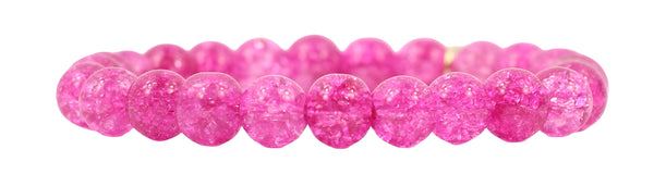 Stacker Stretch Bracelet - Hot Pink Crackle