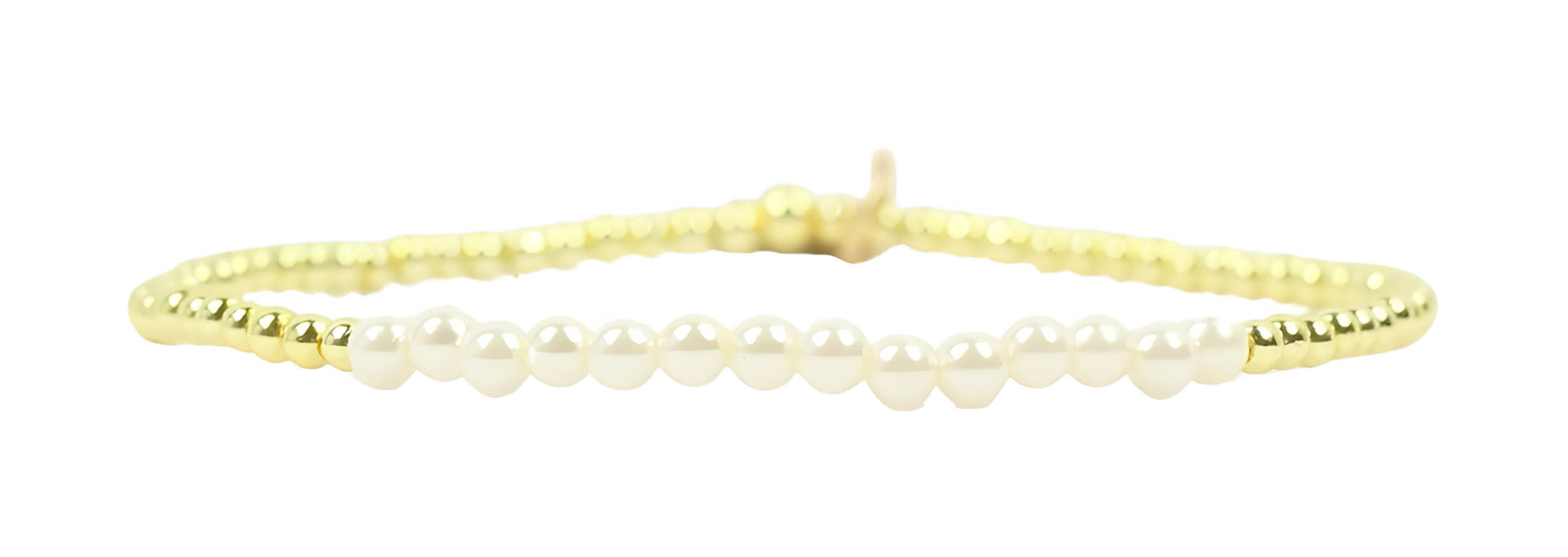 Stacker Stretch Bracelet - Pearl Bar