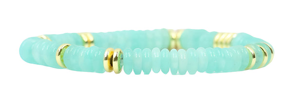 Annie Stretch Bracelet - Aqua