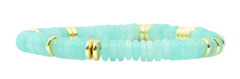 Annie Stretch Bracelet - Aqua
