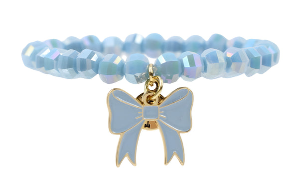 Stacker Stretch Bracelet - Periwinkle Bow