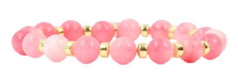 Annie Stacker Bracelet - Strawberry Pink
