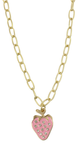 The Strawberry Necklace - Pink Glam