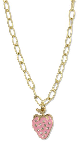 The Strawberry Necklace - Pink Glam
