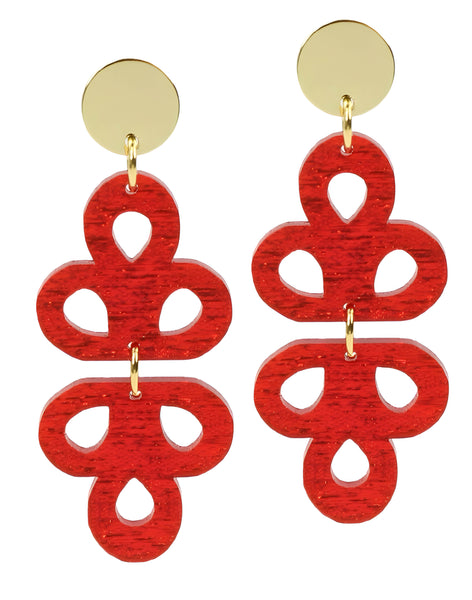 The Pippa Earring - Red
