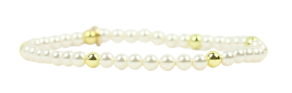 Stacker Stretch Bracelet - Mini Pearl