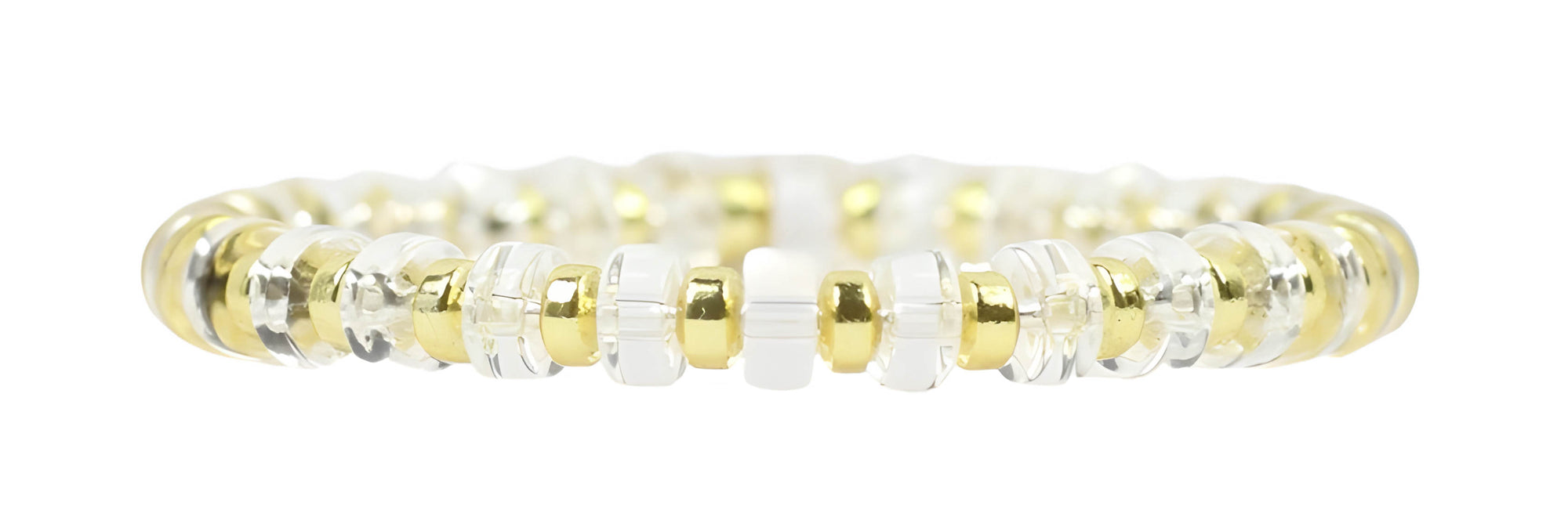 Gigi Stretch Bracelet - Clear Disc