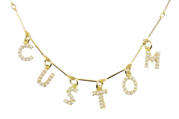Custom Name Necklace - Pearl