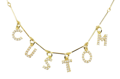 Custom Name Necklace - Pearl
