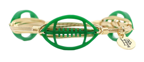 The Acrylic Football Bangle Bracelet - Green