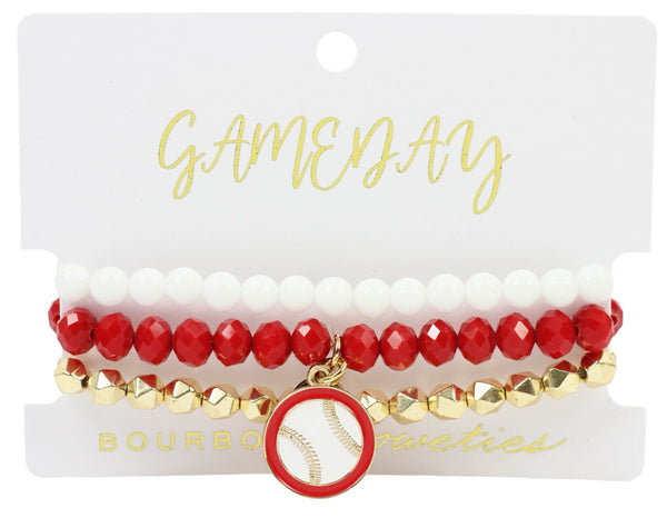 Baseball Stretchy Stack - Red