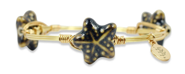 Starfish Bangle Bracelet - Navy