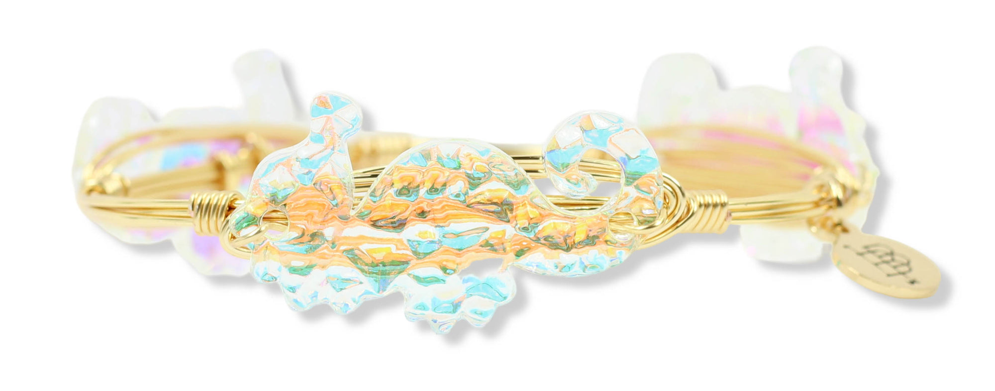 The Iridescent Seahorse Bangle Bracelet