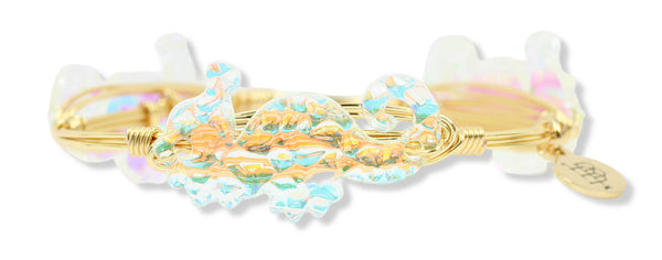 The Iridescent Seahorse Bangle Bracelet