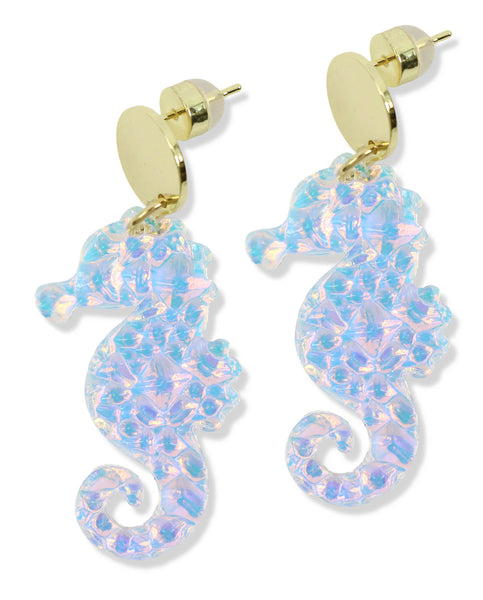The Iridescent Seahorse Earring