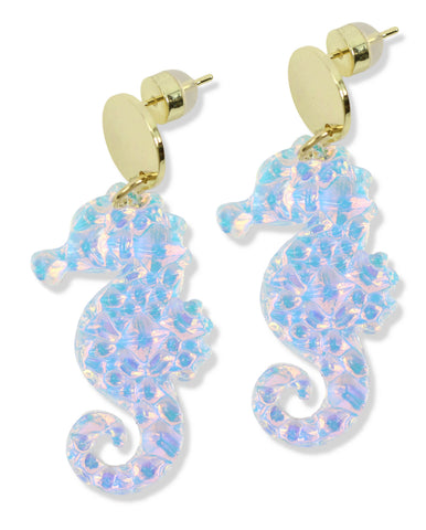 The Iridescent Seahorse Earring