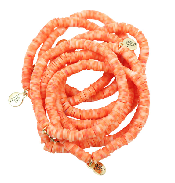 Stacker Stretch Bracelet - Orange Crush Vinyl