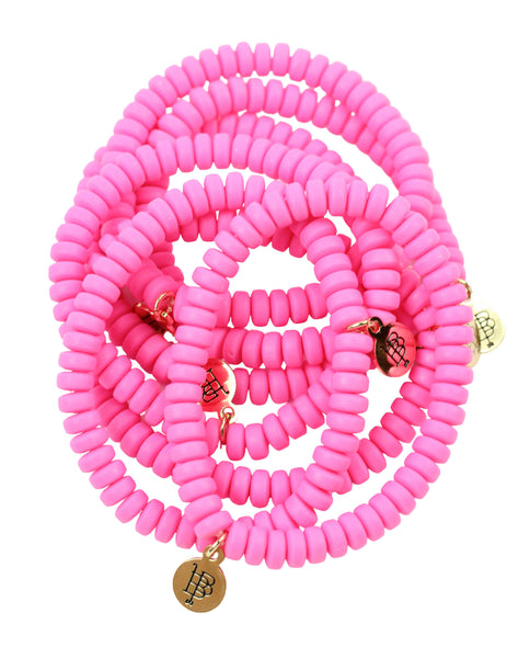 Stacker Stretch Bracelet - Bubblegum Vinyl