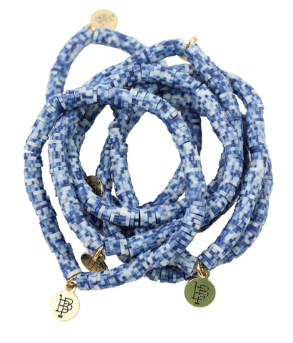 Stacker Stretch Bracelet - Blue Jean Vinyl