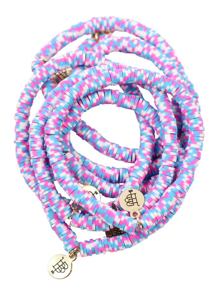 Stacker Stretch Bracelet - Cotton Candy Vinyl