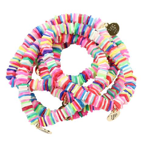 Stacker Stretch Bracelet - Rainbow Slice Vinyl