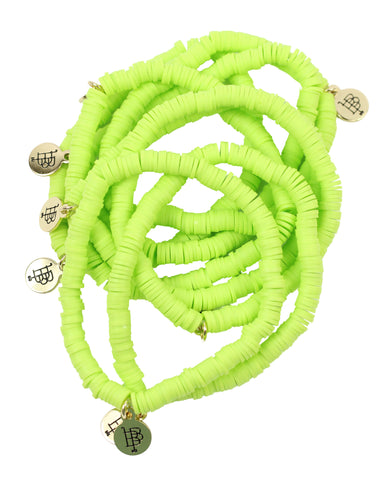 Stacker Stretch Bracelet - Lime Vinyl