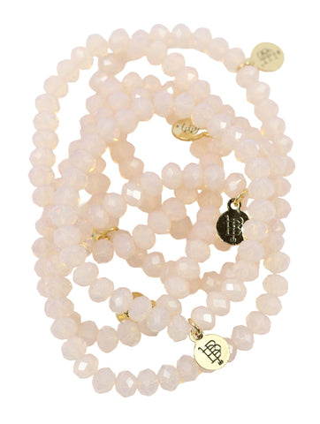 Stacker Stretch Bracelet - Blush Opal