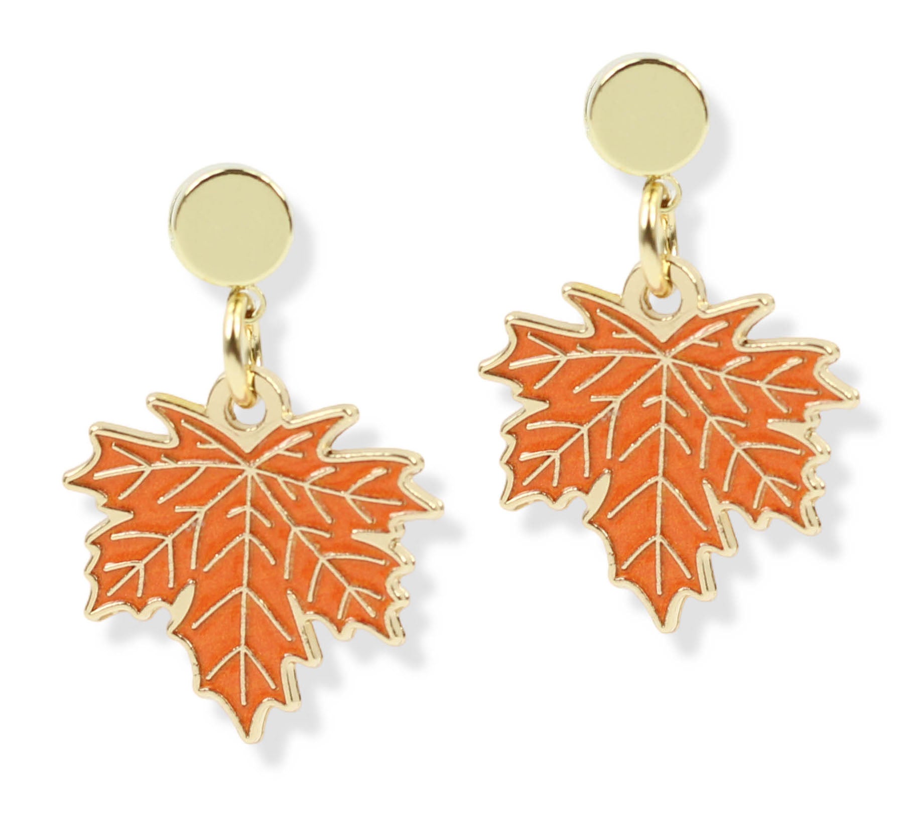 The Autumn Leaf Earring - Orange