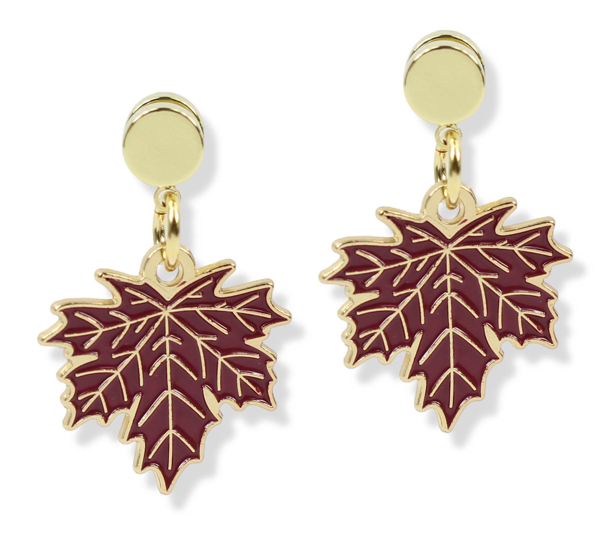 The Autumn Leaf Earring - Scarlet
