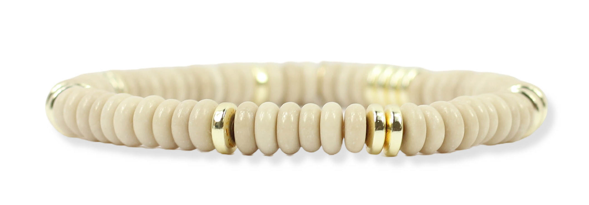 Annie Stretch Bracelet - Sand Dollar Slice