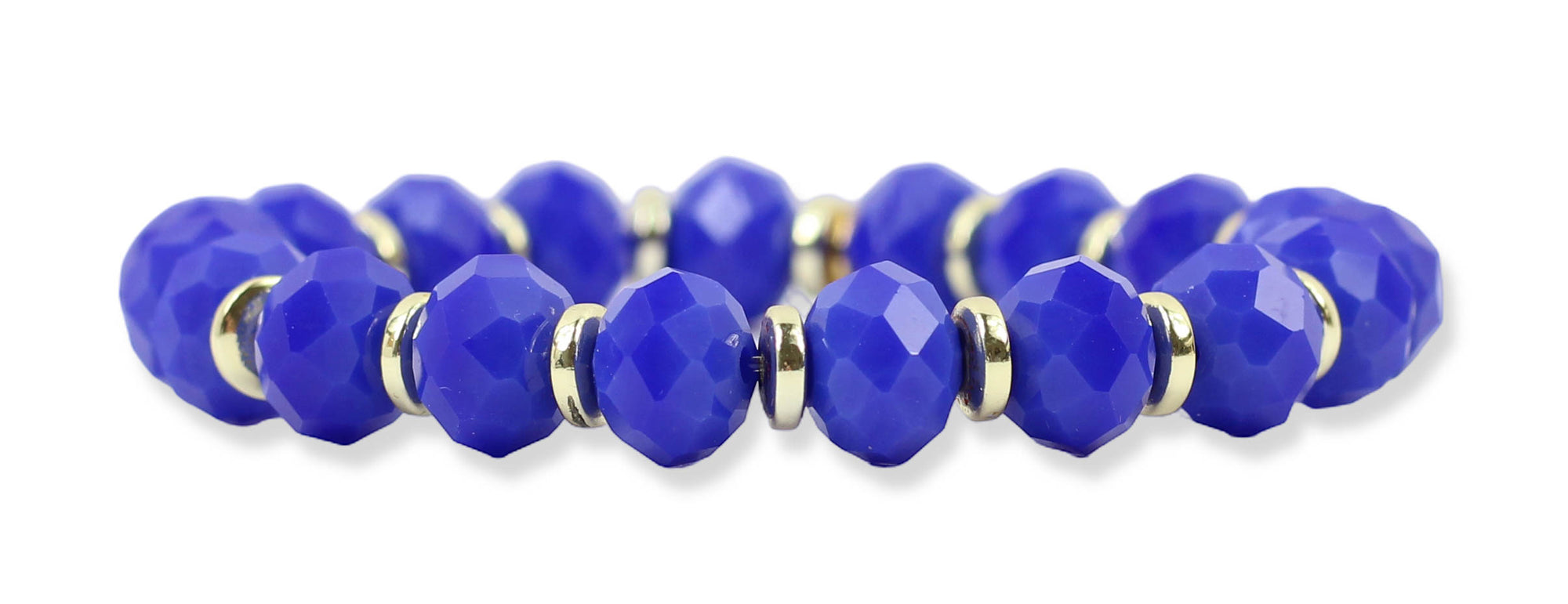 Shelby Stretch Bracelet - Blue Rondelle