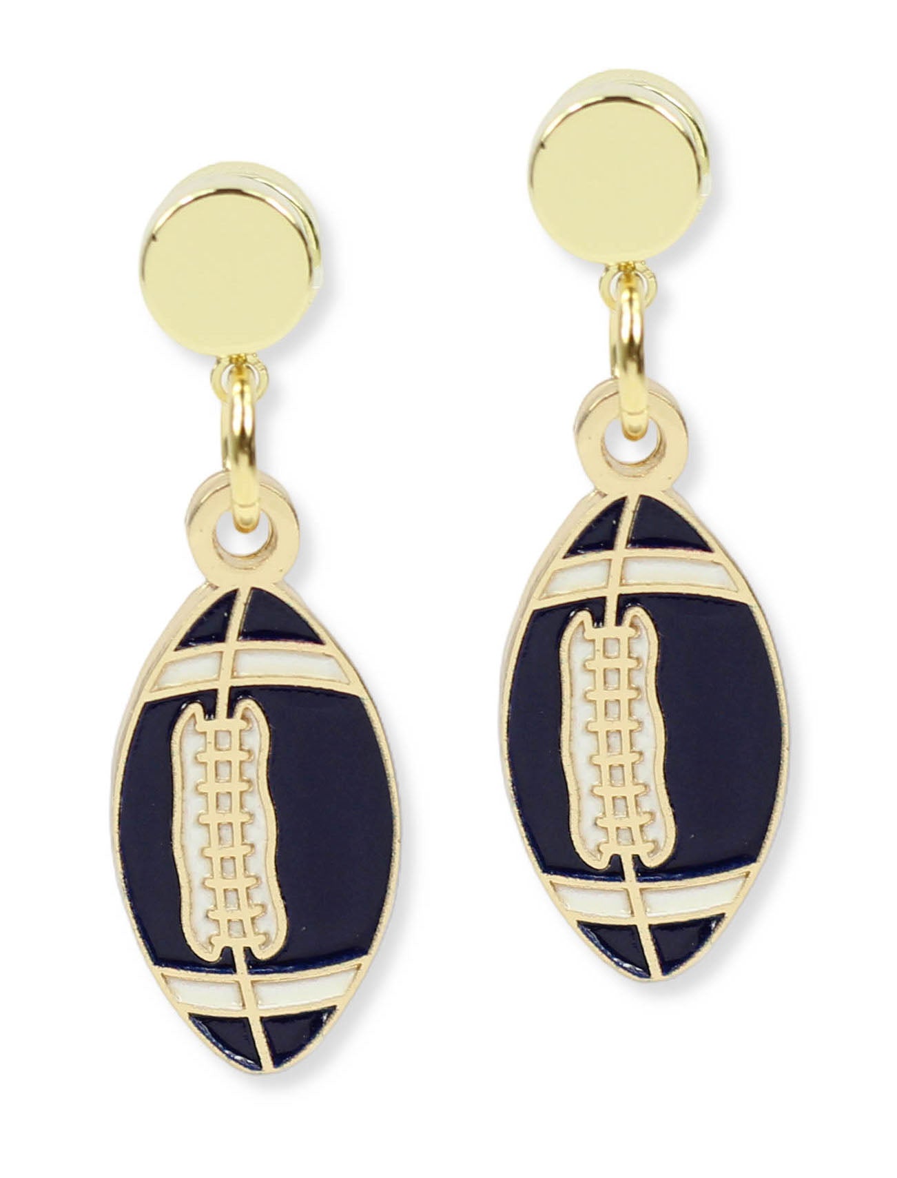 The Football Earring - Navy