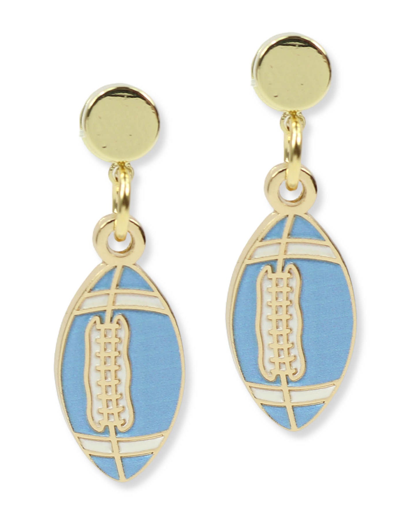 The Football Earring - Light Blue