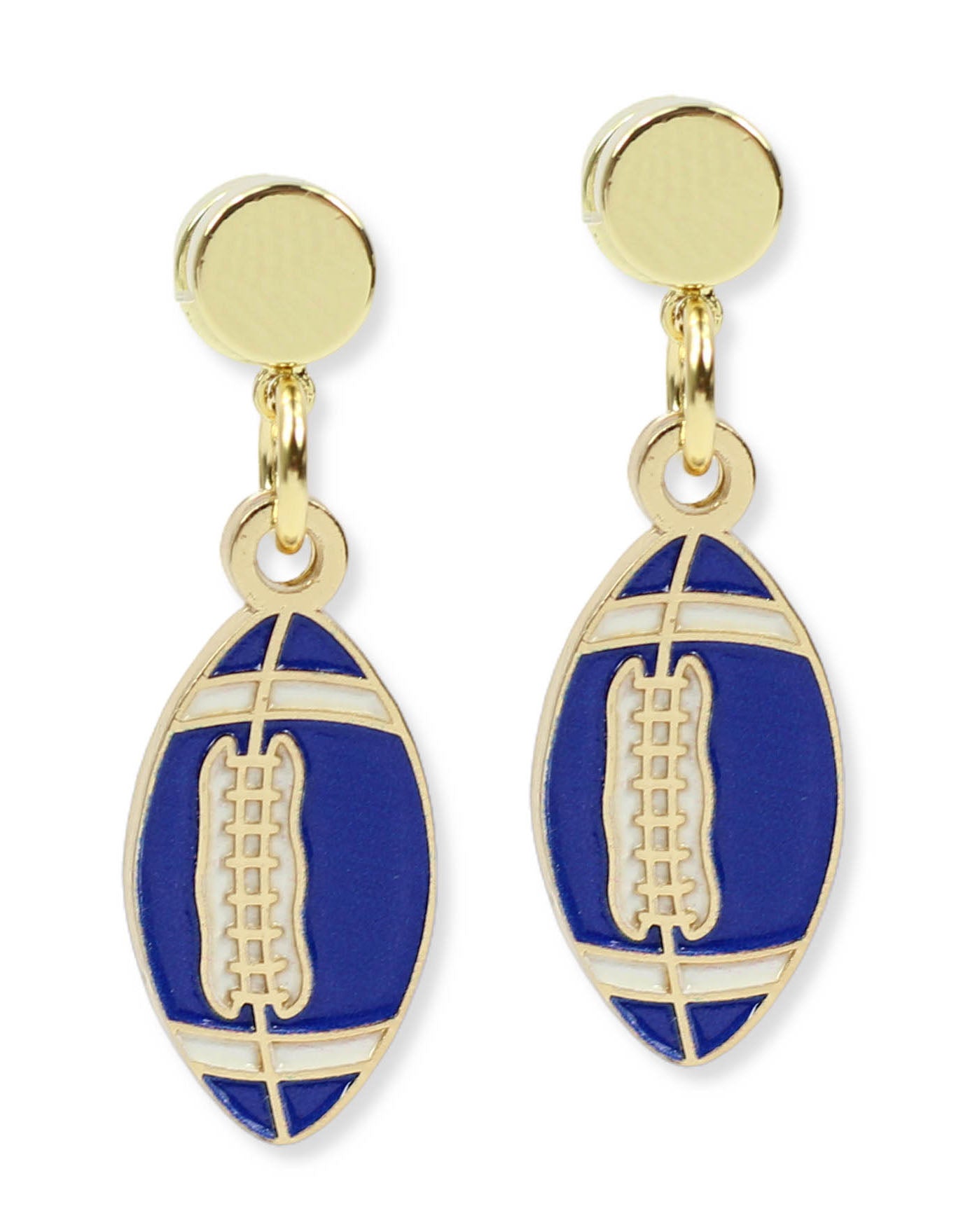 The Football Earring - Royal Blue