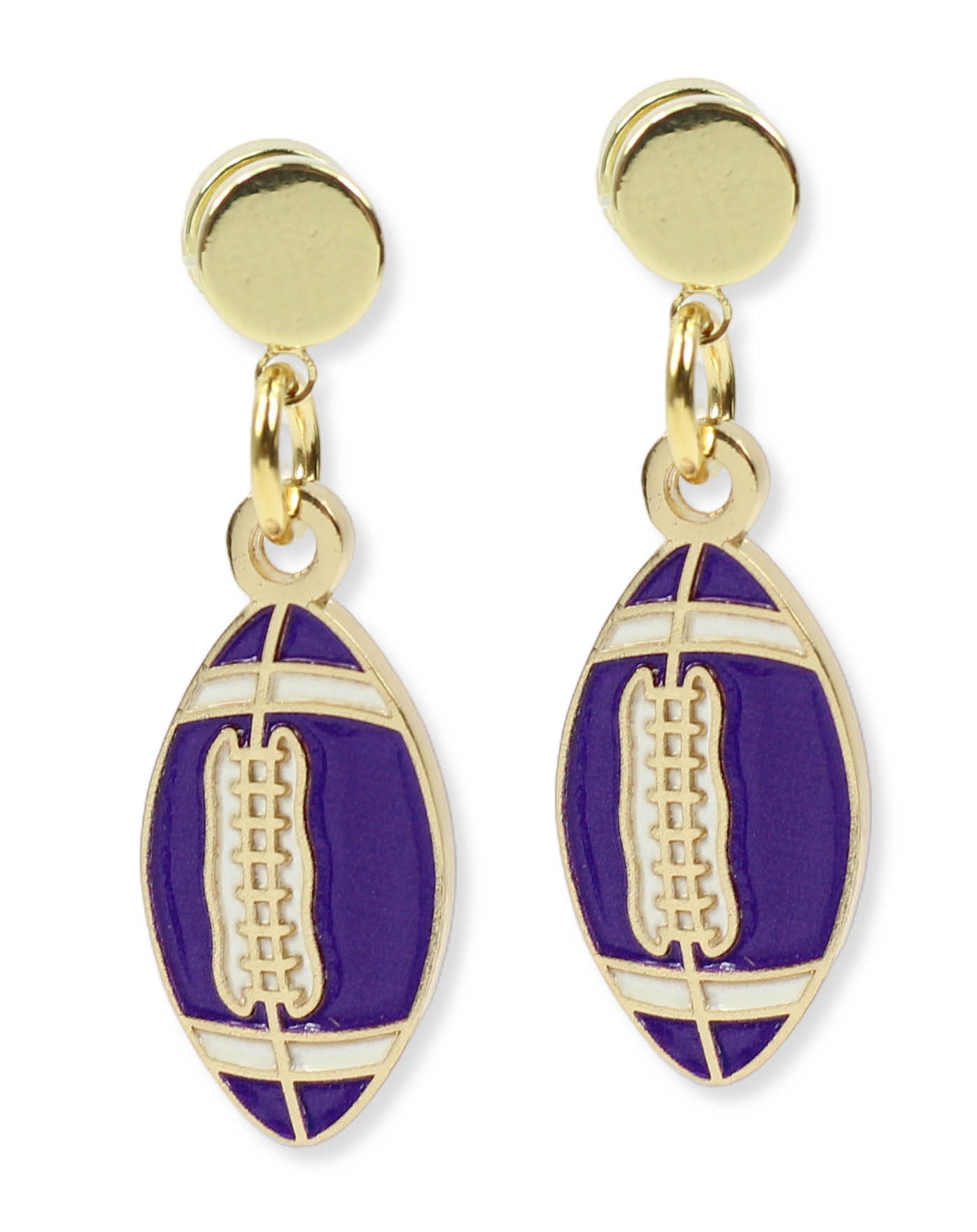 The Football Earring - Purple