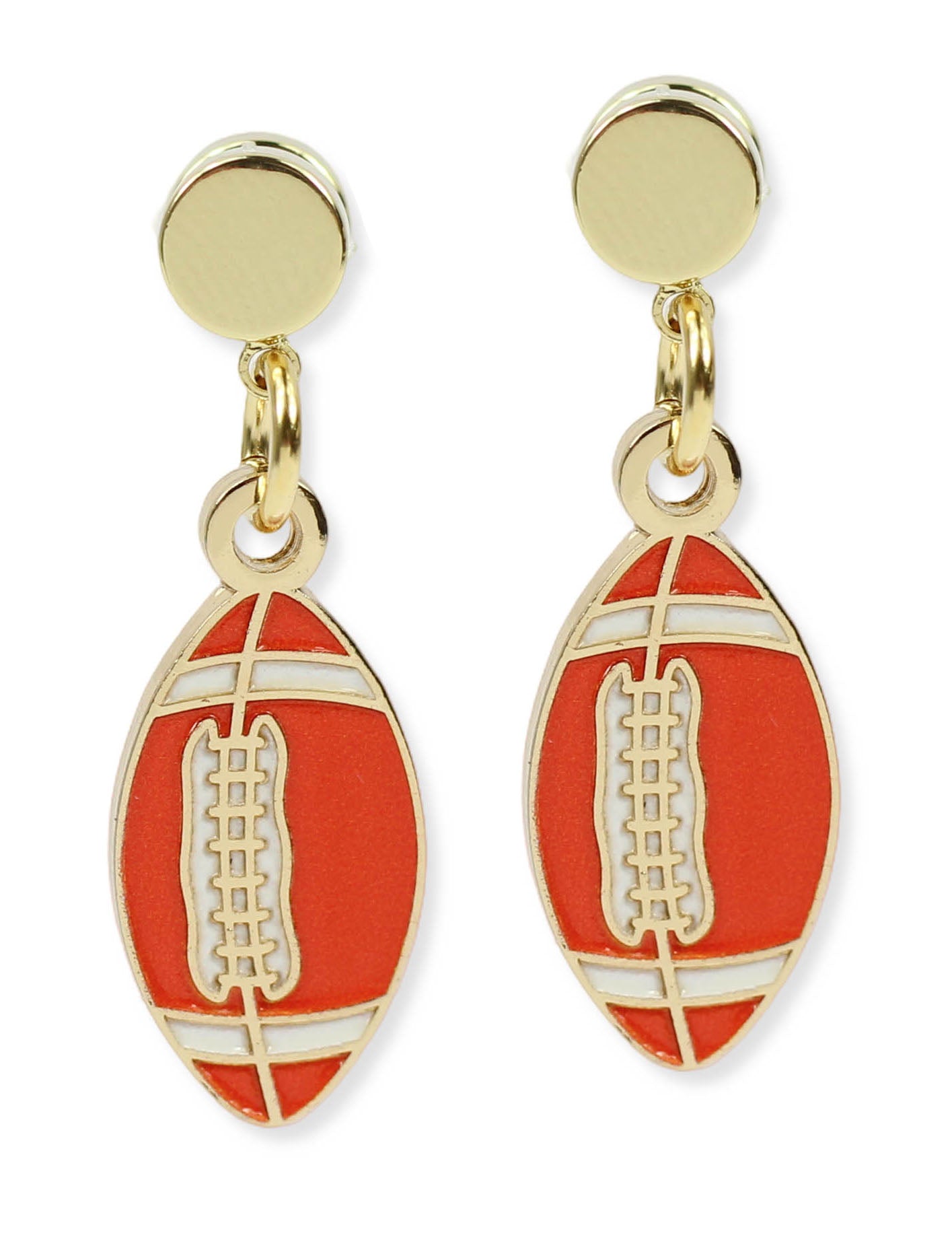 The Football Earring - Orange