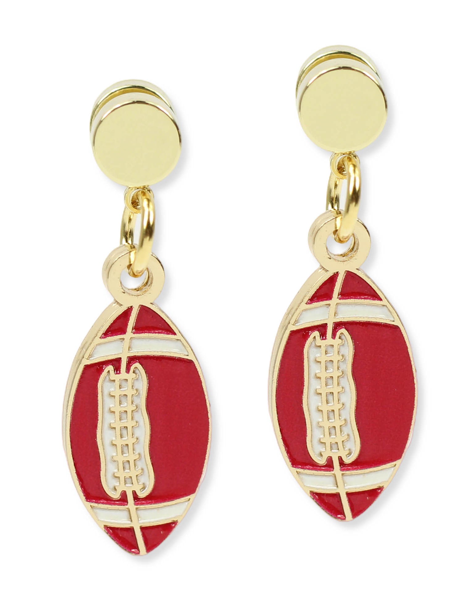 The Football Earring - Red