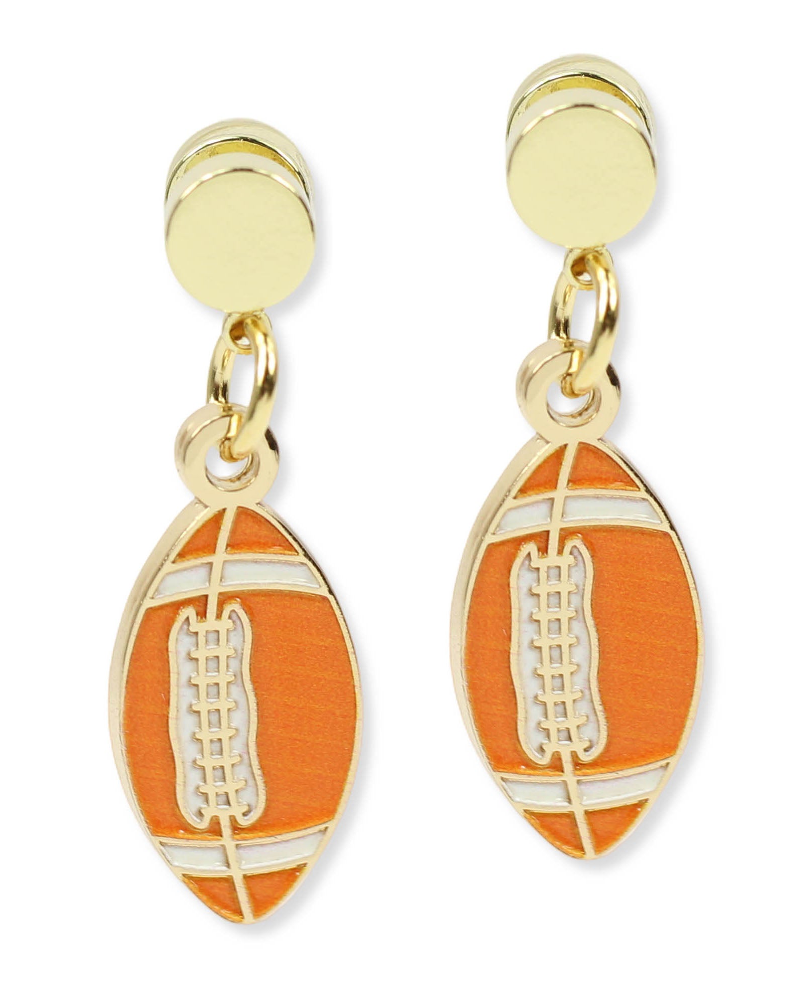 The Football Earring - Tennessee Orange