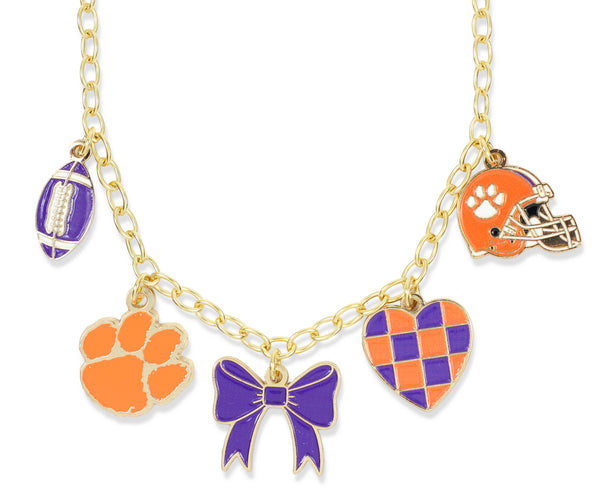 Gameday Charm Necklace - Clemson Tigers