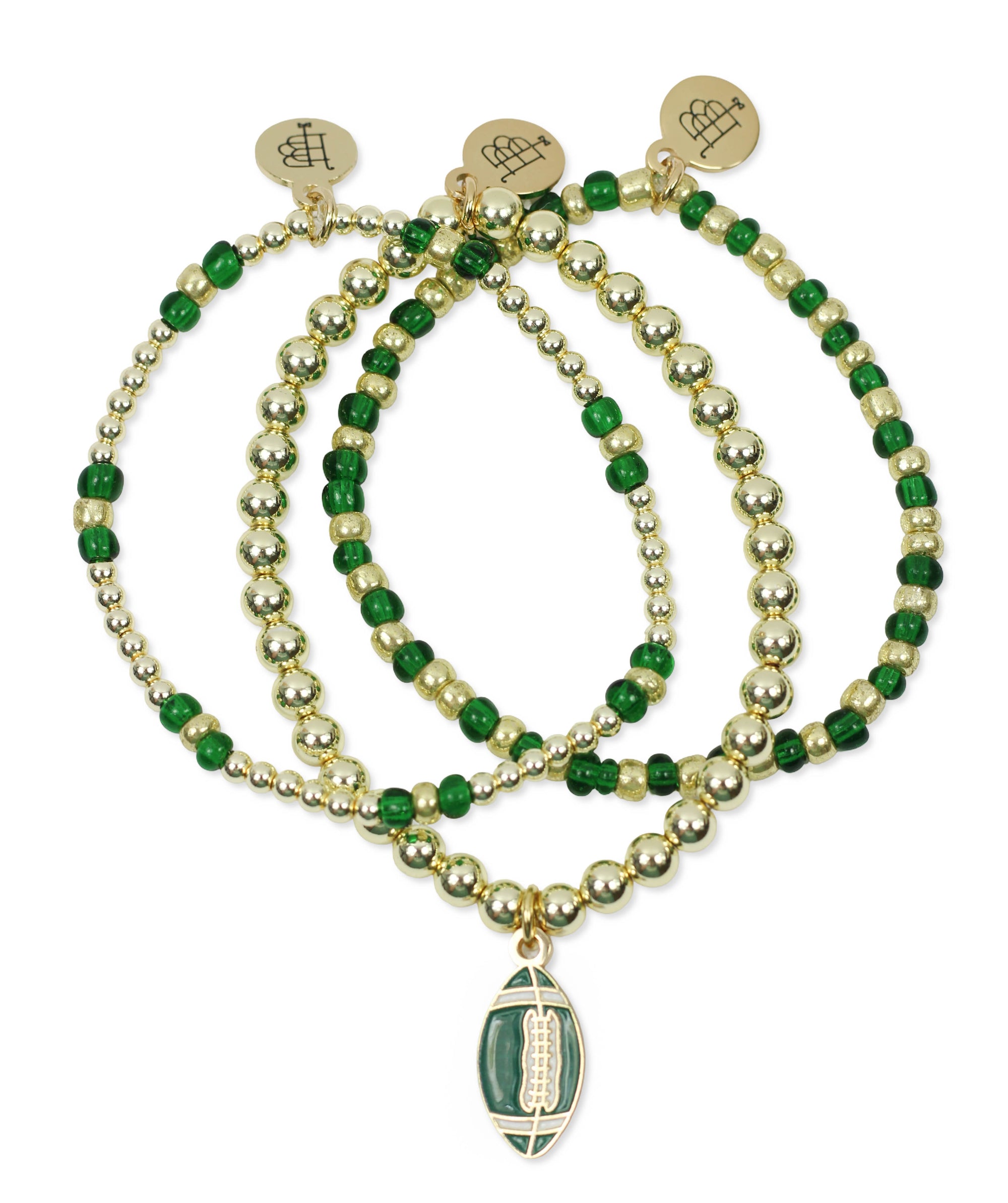 Tailgate Stretchy Stack - Green & Gold