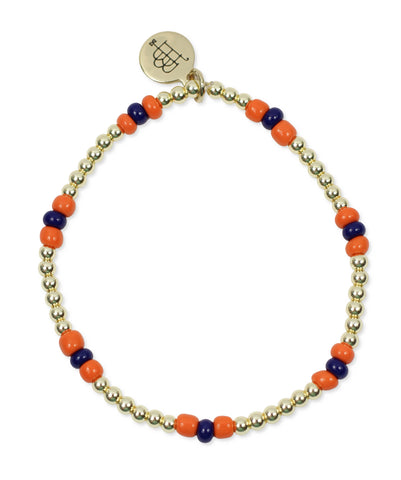 Mandy Stacker Bracelet - Navy & Orange