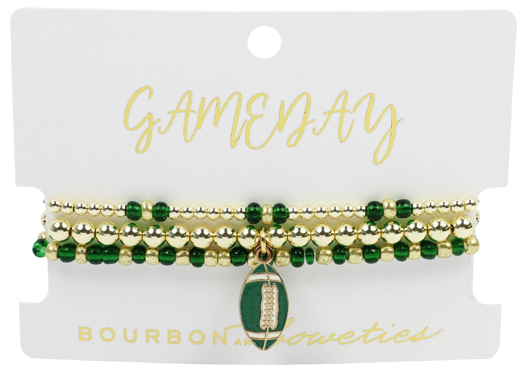 Tailgate Stretchy Stack - Green & Gold